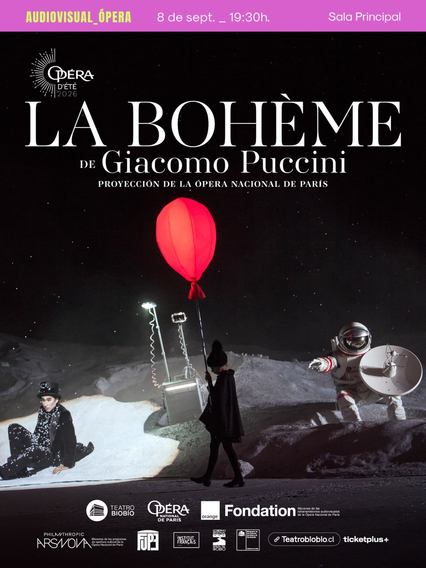 Proyección gratuita de La Bohème de Puccini desde la Ópera Nacional de París